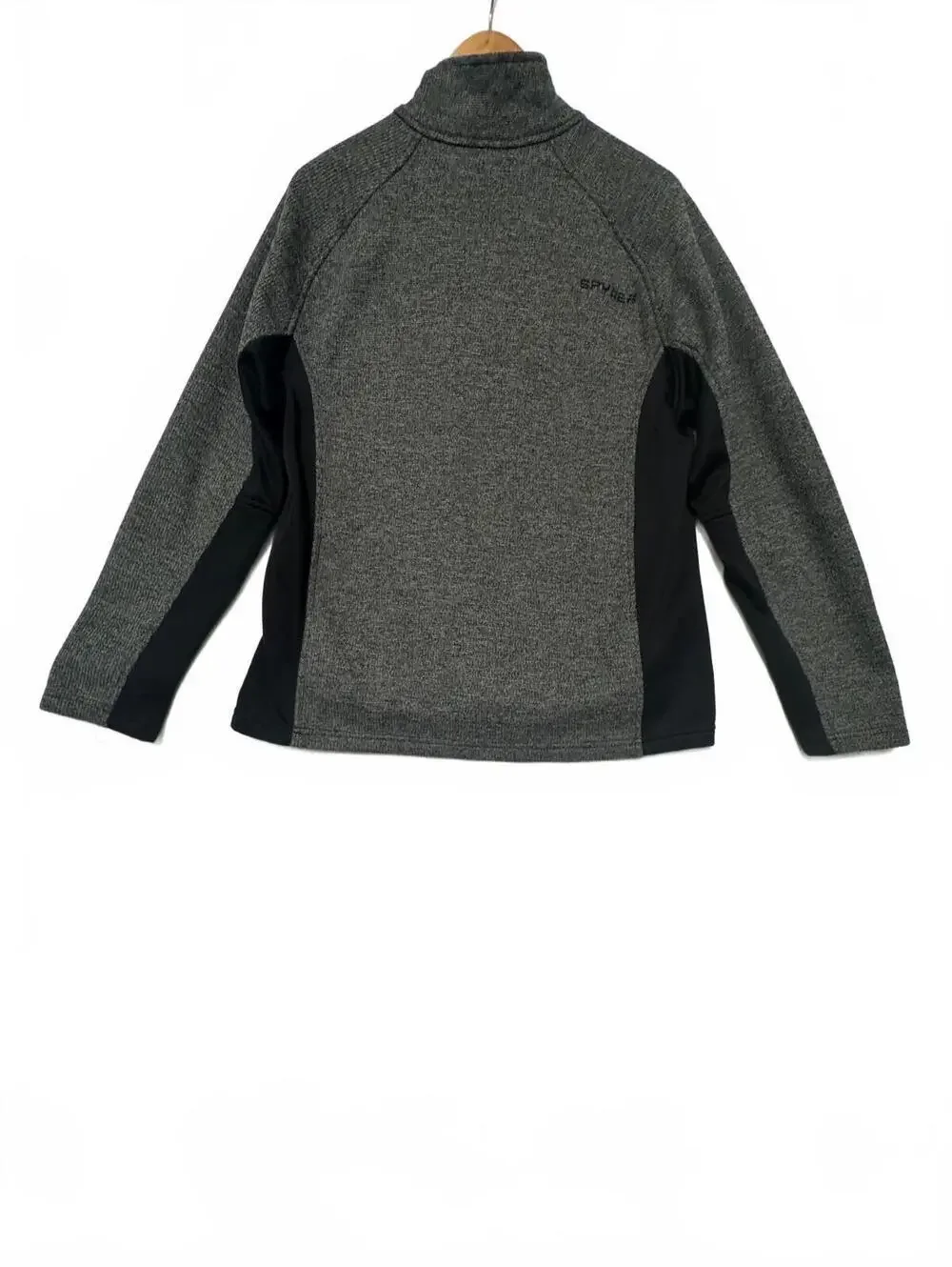 Spyder Men’s Gray Black 1/4 Zip Performance Pullover Size L